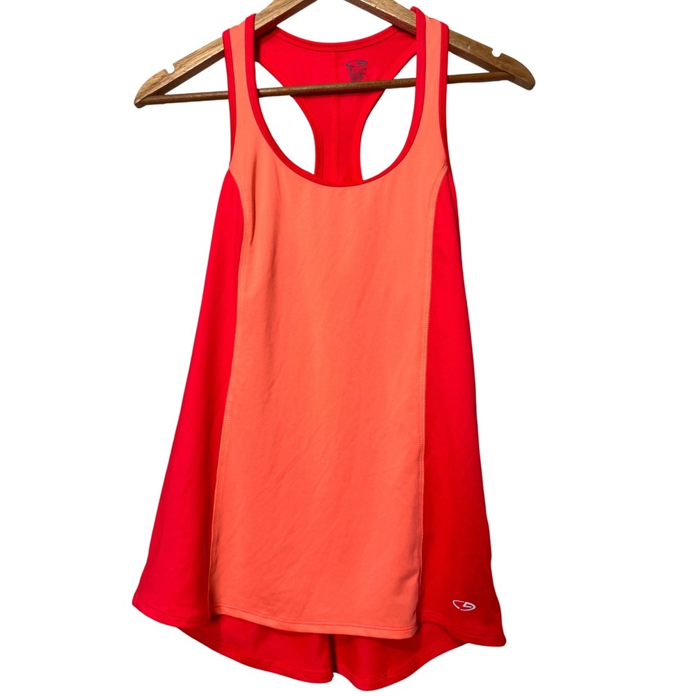 Champion Duo Dry Womens Racerback Tank Top Neon Orange Red XS SGRPCH/NEFLA/S9766